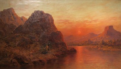 Indian Hunter at Sunset by Henry Raschen